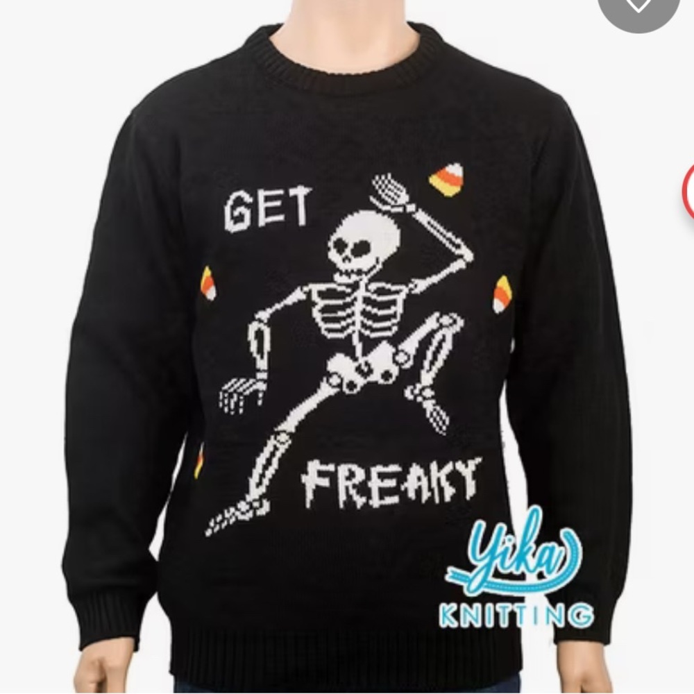 Black light up Skeleton Sweater